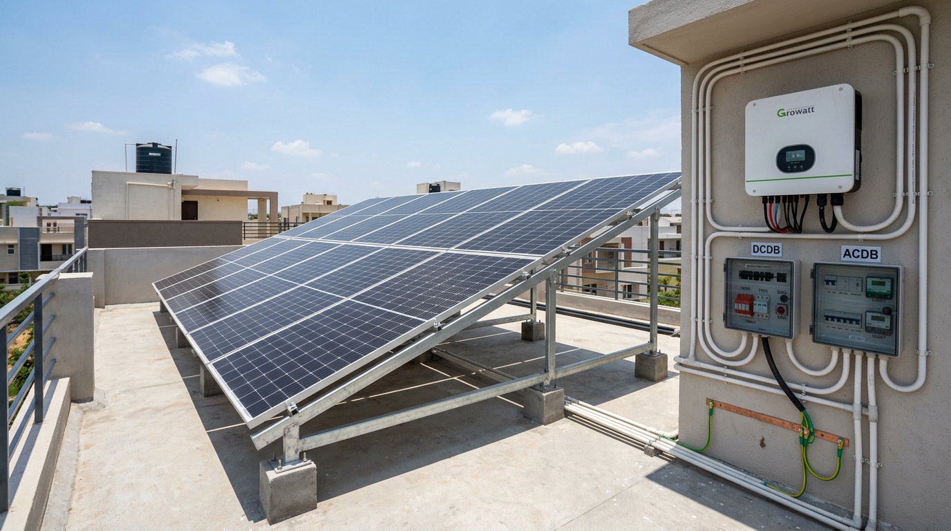 Solar system components schematic by Shashikala Power Tech